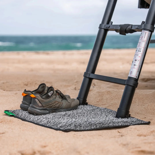 Muk Mat - Grey with Pitch Black Edging - Muk Mat - MUK-MAT-GRY-PB-LG -Caravan World
