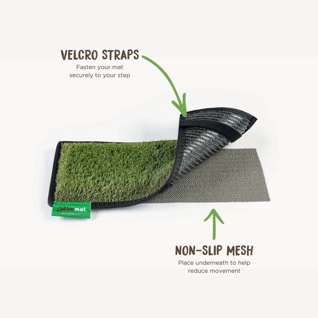 Muk Mat Steps - Green with Black Pitch Edging - Muk Mat - MUK-MAT-GRN-PB-STEP -Caravan World