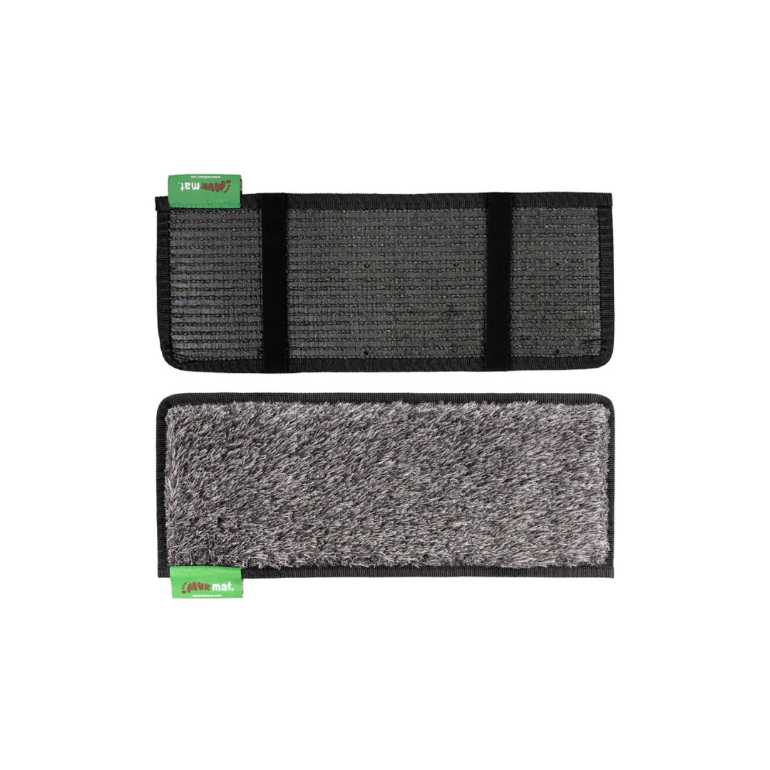 Muk Mat Steps - Grey with Black Pitch Edging - Muk Mat - MUK-MAT-GRY-PB-PULLOUT-STEP -Caravan World