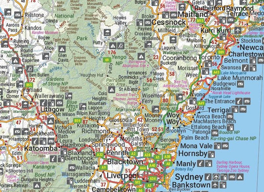New South Wales Handy Map - Hema Maps - Maps - 9781925625608 - Caravan World