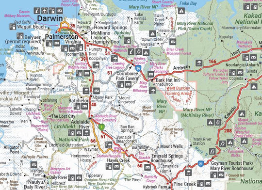 Northern Territory Handy Map - Hema Maps - Maps - 9781925625684 - Caravan World