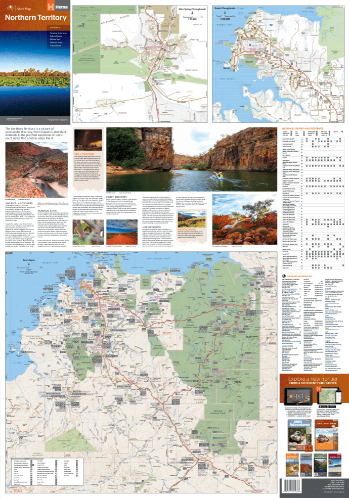 Northern Territory State Map - Hema Maps - Maps - 9321438001508 - Caravan World