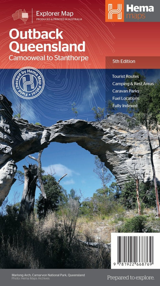 Outback Queensland Map - Hema Maps - Maps - 9781922668769 - Caravan World