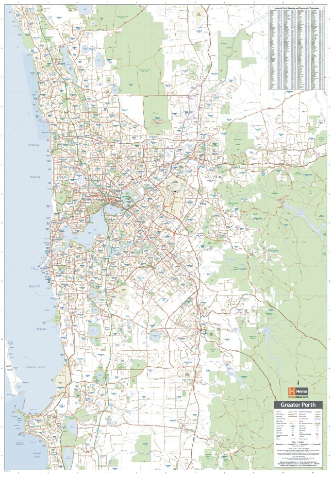 Perth & Region Map - Hema Maps - Maps - 9781925195163 - Caravan World