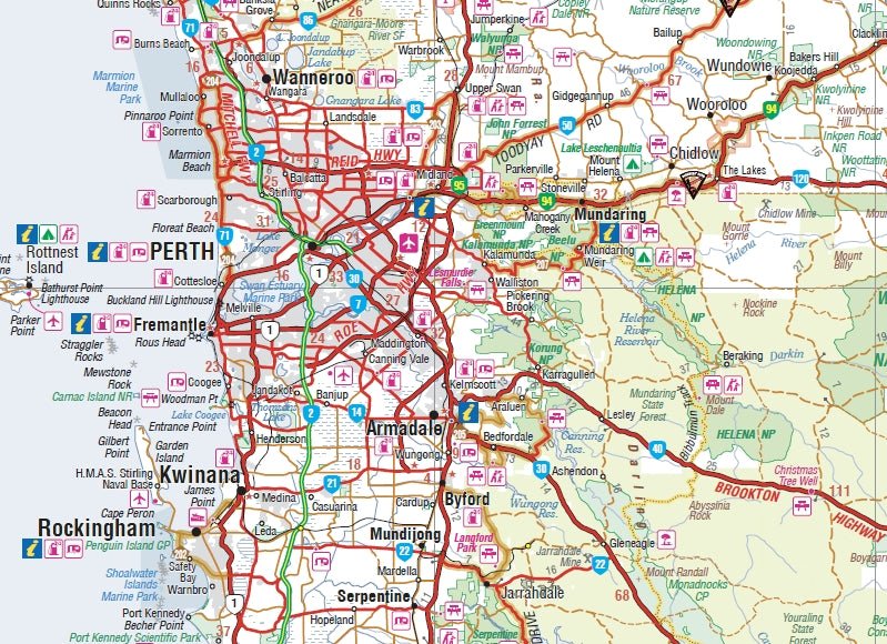 Perth & Region Map - Hema Maps - Maps - 9781925195163 - Caravan World