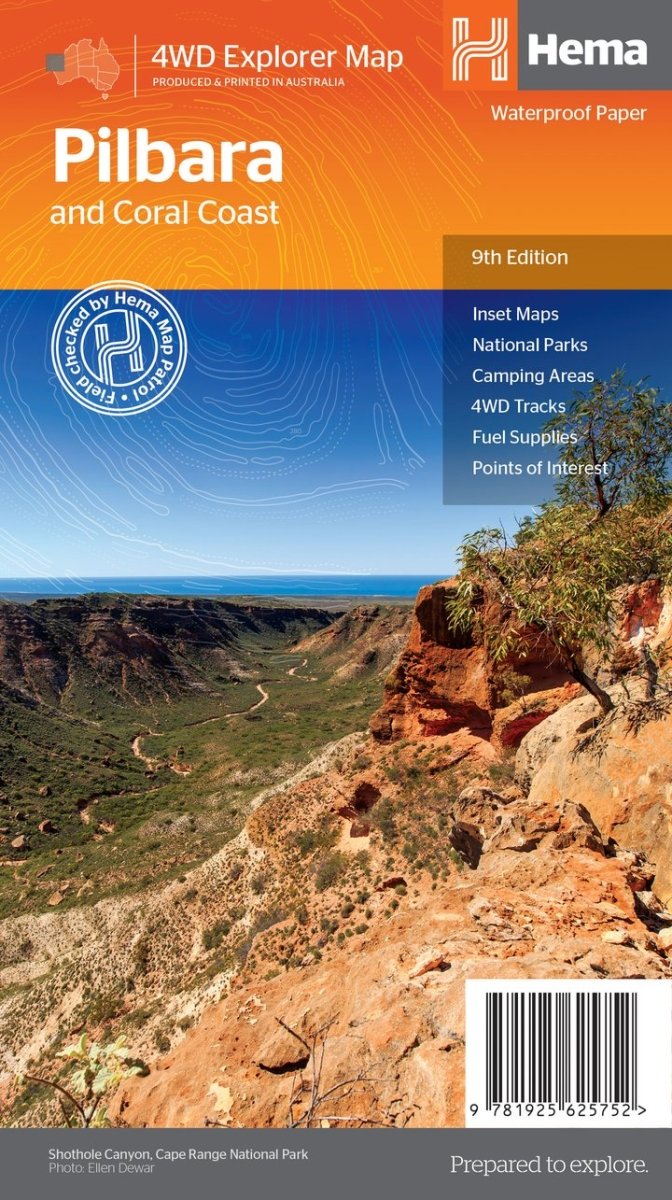 Pilbara & Coral Coast Map - Hema Maps - Maps - 9781925625752 - Caravan World