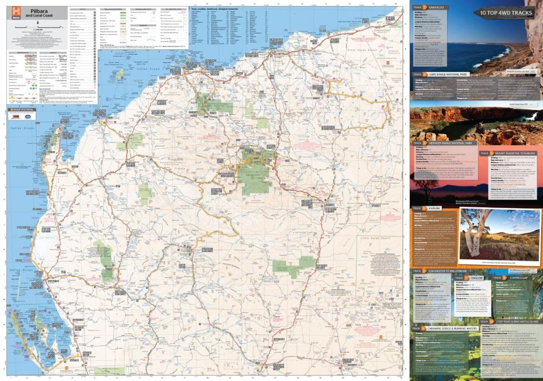 Pilbara & Coral Coast Map - Hema Maps - Maps - 9781925625752 - Caravan World