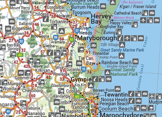 Queensland Handy Map - Hema Maps - Maps - 9781922668776 - Caravan World