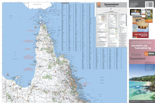 Queensland Handy Map - Hema Maps - Maps - 9781922668776 - Caravan World