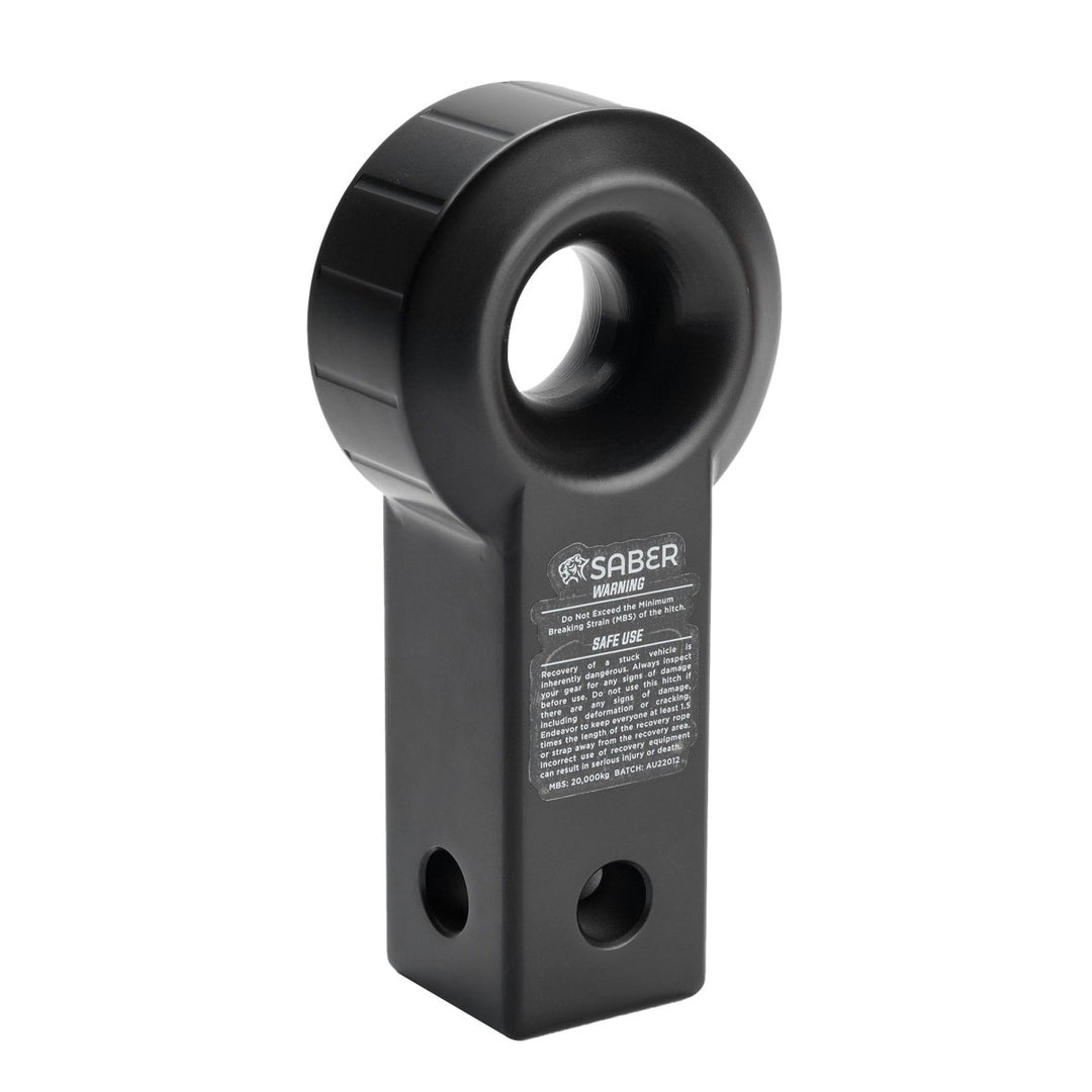 Saber Aluminium Recovery Hitch - Cerakote Black - Saber Offroad - SBR-RFRH3BLK - Caravan World