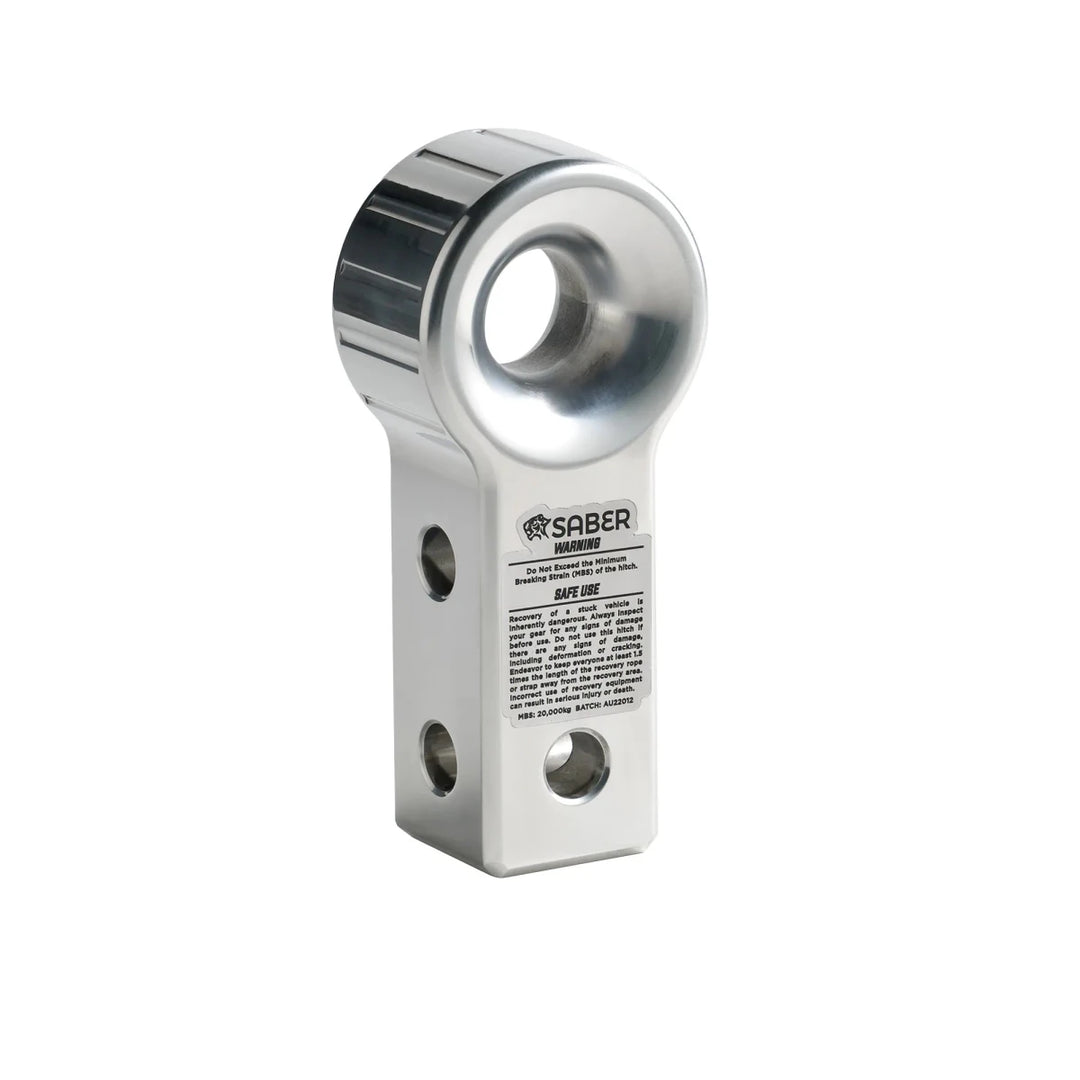 Saber Aluminium Recovery Hitch - Polished Alloy - Saber Offroad - SBR-RFRH2A - Caravan World
