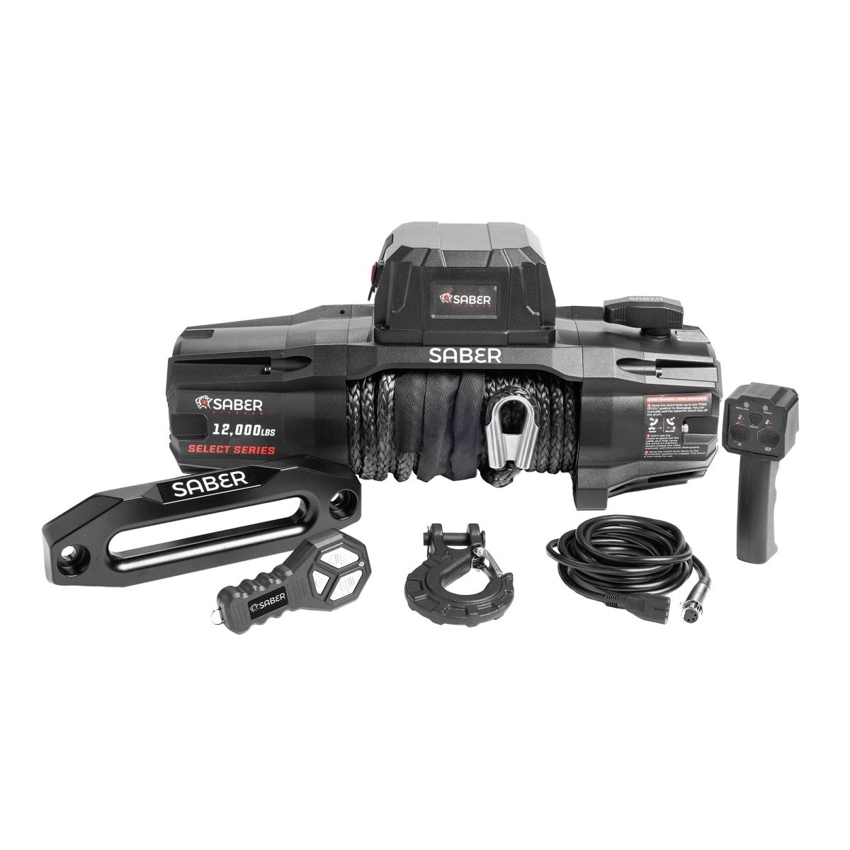 Saber Select Series 12,000lbs Winch - Saber Offroad - SBR-12SSW1 - Caravan World