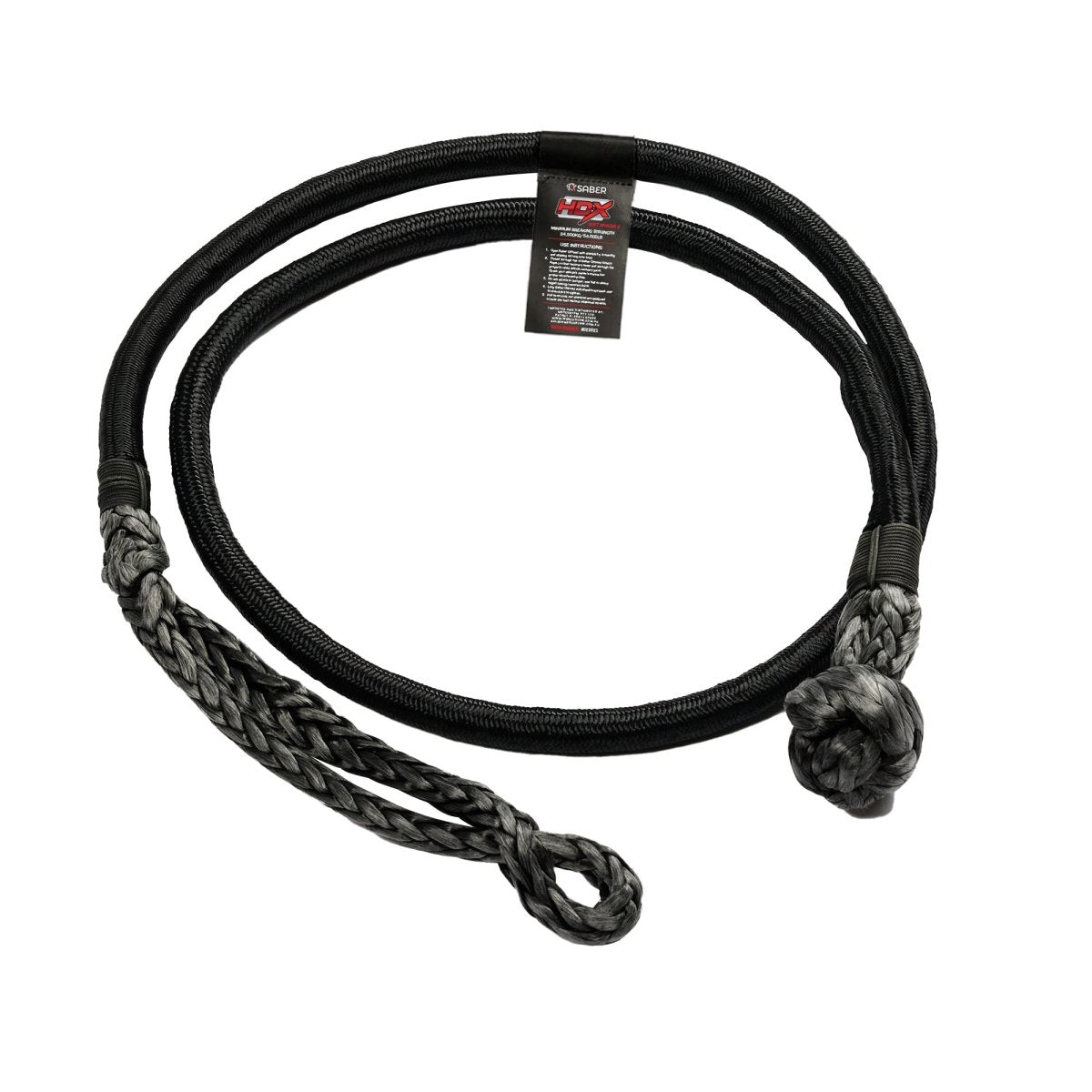 SaberPro 24,500kg HDX Soft Shackle with Technora Binding - Long - Saber Offroad - SBR-24KTBSSBL - Caravan World