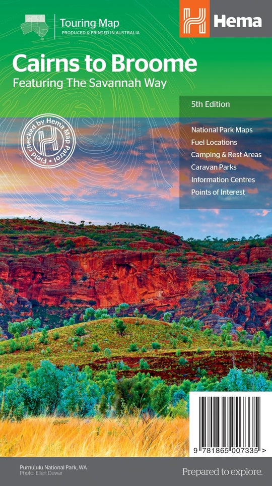 Savannah Way - Cairns to Broome Map - Hema Maps - Maps - 9781865007335 - Caravan World