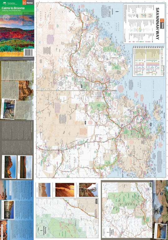 Savannah Way - Cairns to Broome Map - Hema Maps - Maps - 9781865007335 - Caravan World