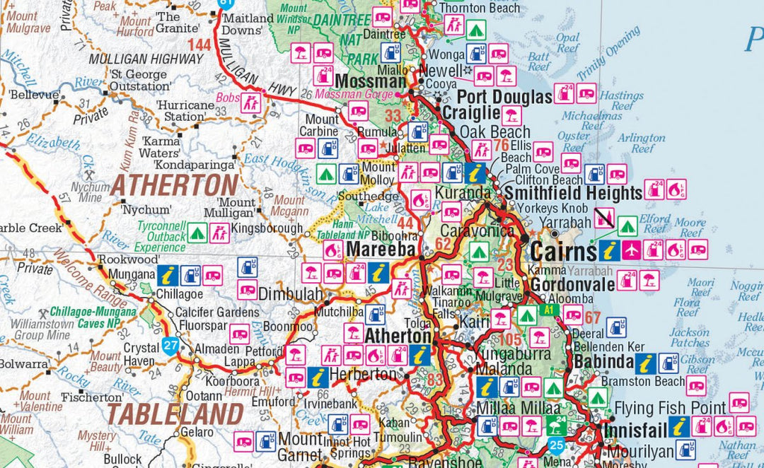 Savannah Way - Cairns to Broome Map - Hema Maps - Maps - 9781865007335 - Caravan World