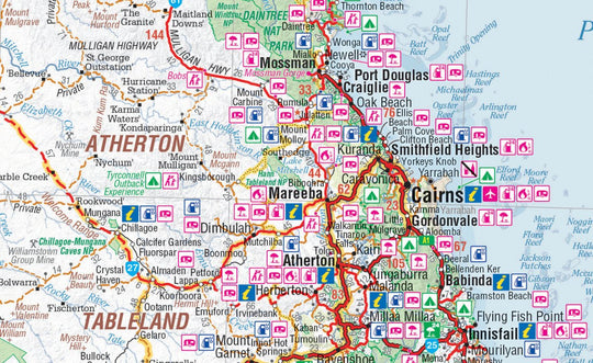 Savannah Way - Cairns to Broome Map - Hema Maps - Maps - 9781865007335 - Caravan World