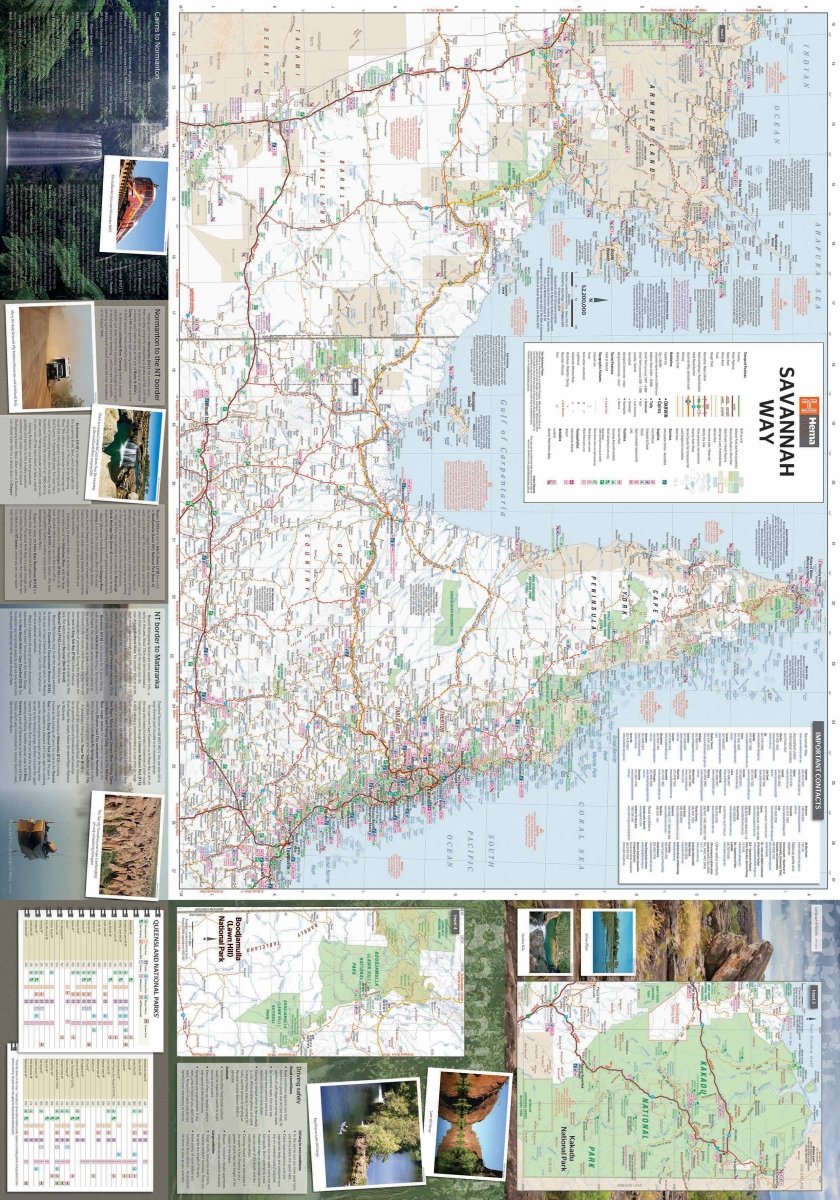 Savannah Way - Cairns to Broome Map - Hema Maps - Maps - 9781865007335 - Caravan World