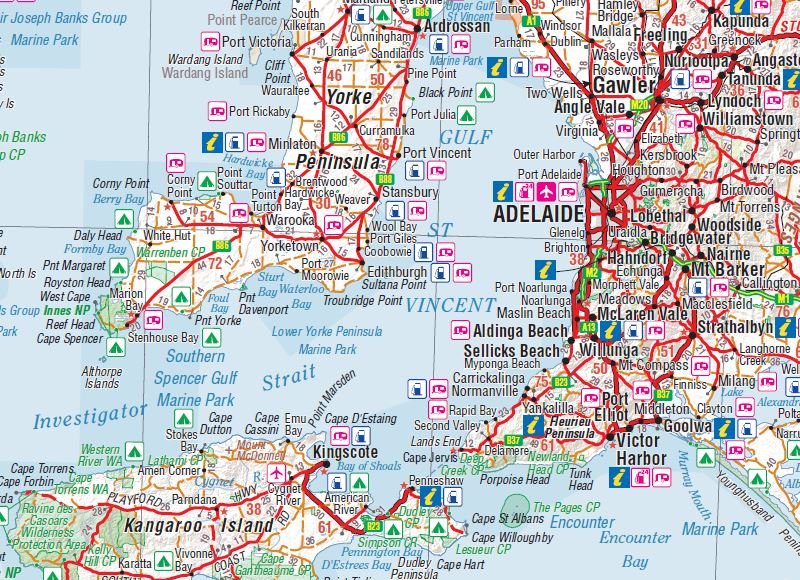 South Australia Handy Map - Hema Maps - Maps - 9781865008707 - Caravan World