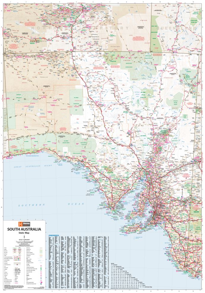 South Australia State Map - Hema Maps - Maps - 9781865009865 - Caravan World