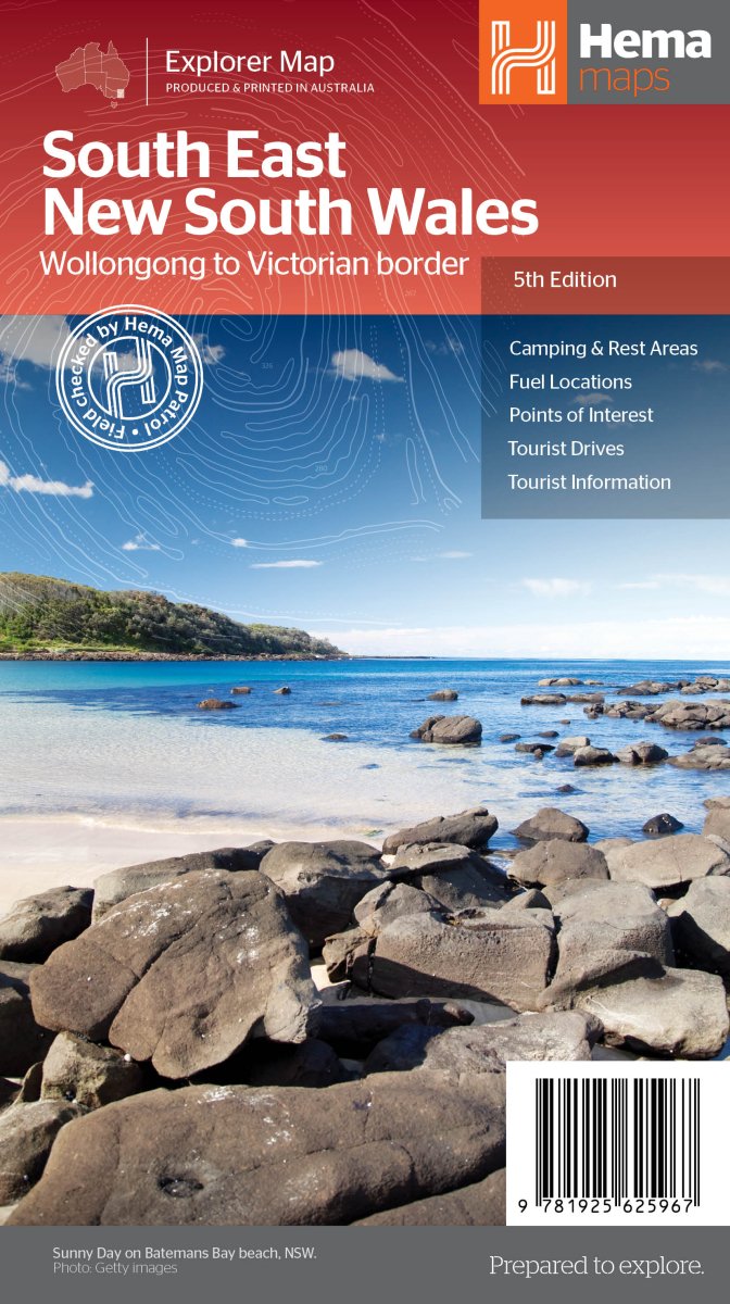 South East New South Wales Map - Hema Maps - Maps - 9781925625967 - Caravan World