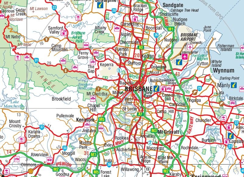 South East Queensland Map - Hema Maps - Maps - 9321438001638 - Caravan World