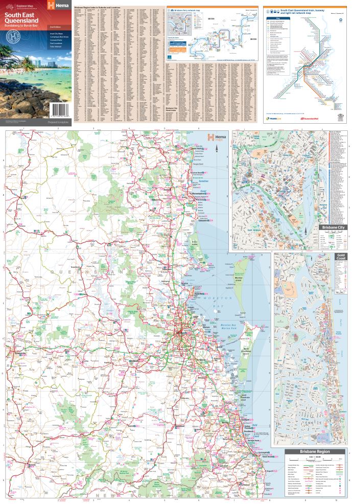 South East Queensland Map - Hema Maps - Maps - 9321438001638 - Caravan World