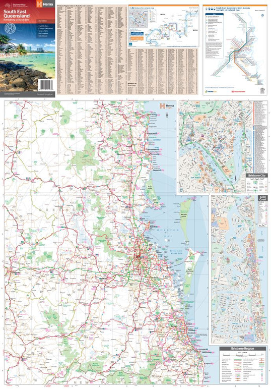 South East Queensland Map - Hema Maps - Maps - 9321438001638 - Caravan World