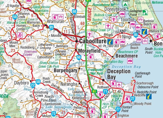 South East Queensland Map - Hema Maps - Maps - 9321438001638 - Caravan World