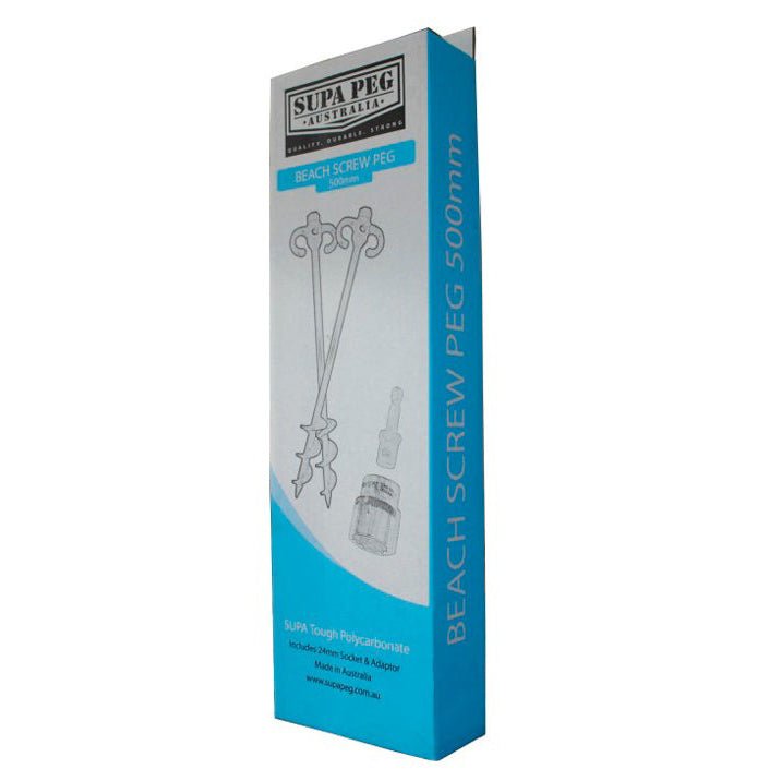 Supa Peg- Sand Screw Peg 15mm x 500mm Kit - Supapeg Australia - SSTPPCY500H -Caravan World