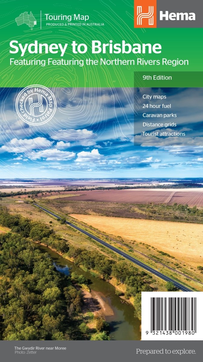 Sydney to Brisbane Map - Hema Maps - Maps - 9321438001980 - Caravan World