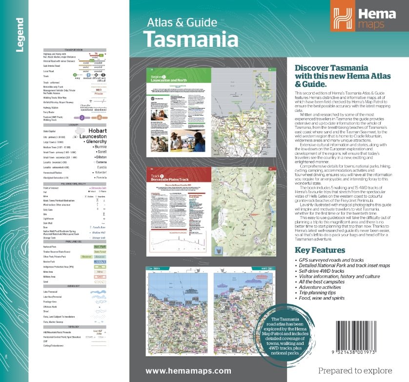 Tasmania Atlas & Guide - Hema Maps - Books - 9321438001973 - Caravan World