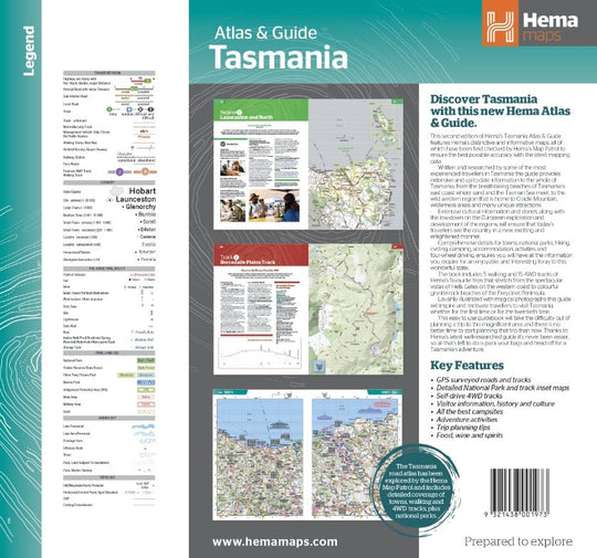 Tasmania Atlas & Guide - Hema Maps - Books - 9321438001973 - Caravan World