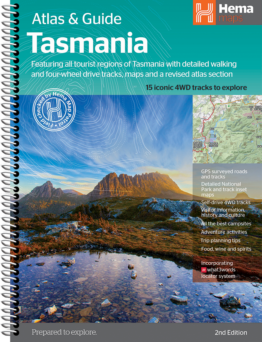 Tasmania Atlas & Guide - Hema Maps - Books - 9321438001973 - Caravan World