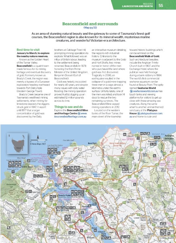 Tasmania Atlas & Guide - Hema Maps - Books - 9321438001973 - Caravan World