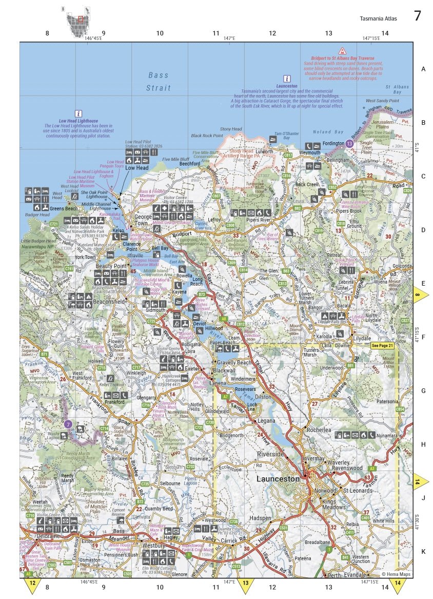 Tasmania Atlas & Guide - Hema Maps - Books - 9321438001973 - Caravan World