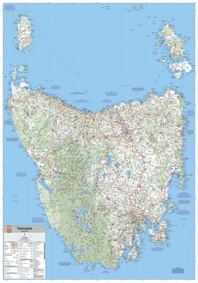 Tasmania State Map - Hema Maps - Maps - 9321438002208 - Caravan World