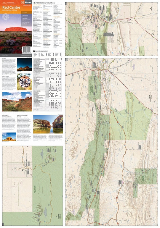 The Red Centre Map - Hema Maps - Maps - 9781925625745 - Caravan World