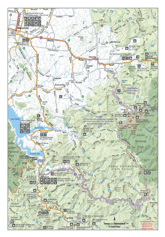 The Victorian High Country Atlas & Guide - Hema Maps - Books - 9781876413149 - Caravan World