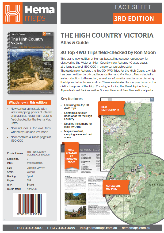 The Victorian High Country Atlas & Guide - Hema Maps - Books - 9781876413149 - Caravan World