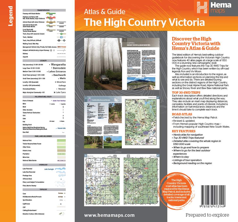 The Victorian High Country Atlas & Guide - Hema Maps - Books - 9781876413149 - Caravan World