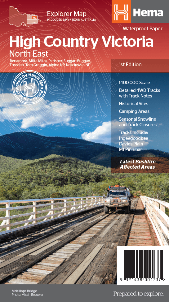 The Victorian High Country - North Eastern Map - OE - Hema Maps - Maps - 9321438001737 - Caravan World