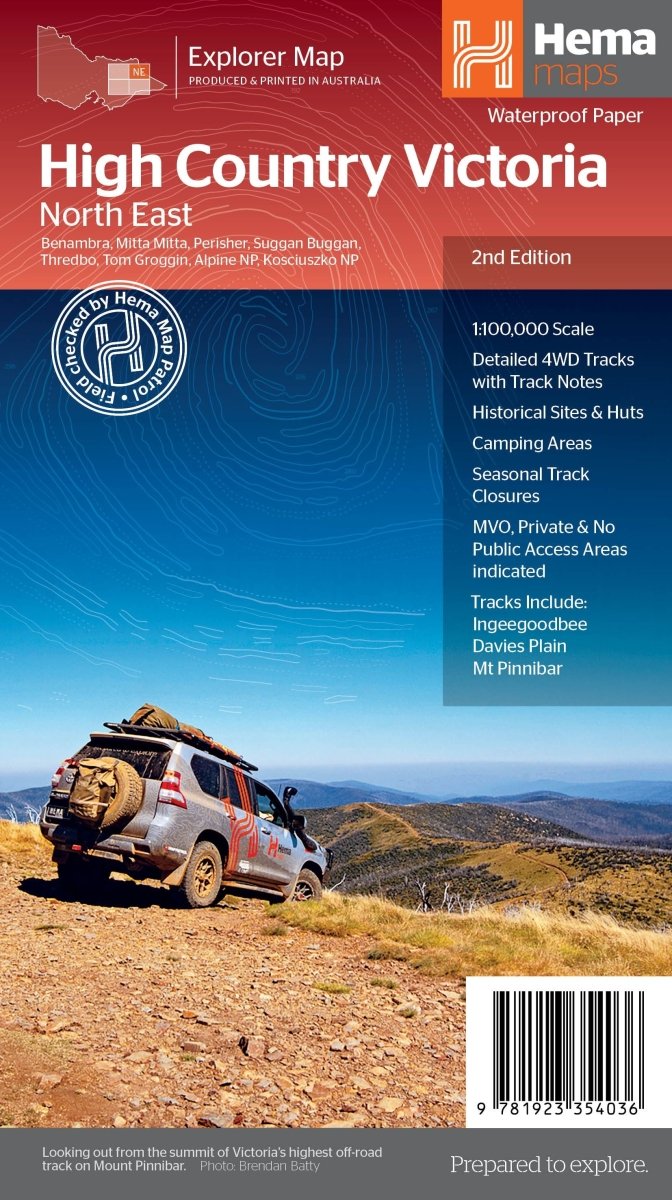 The Victorian High Country - North Eastern Map - Hema Maps - Maps - 9781923354036 - Caravan World