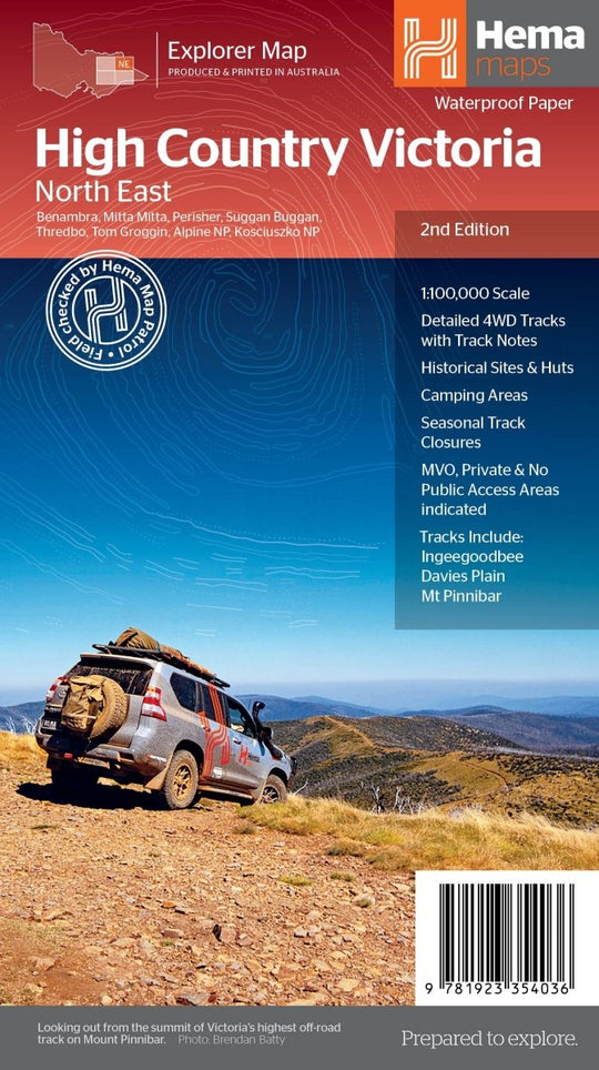 The Victorian High Country - North Eastern Map - Hema Maps - Maps - 9781923354036 - Caravan World