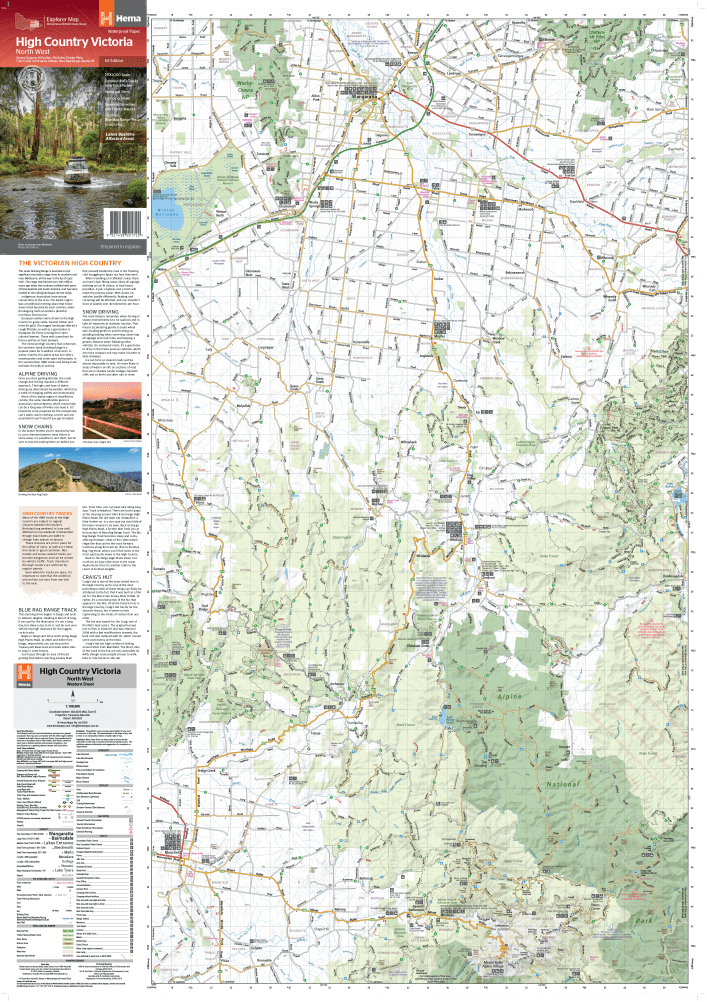 The Victorian High Country - North Western Map - OE - Hema Maps - Maps - 9321438001720 - Caravan World