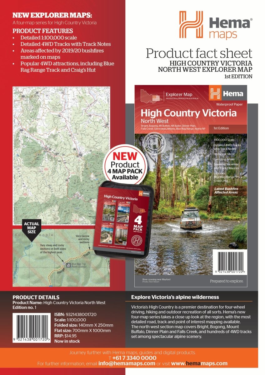 The Victorian High Country - North Western Map - OE - Hema Maps - Maps - 9321438001720 - Caravan World