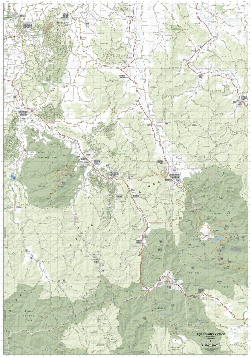 The Victorian High Country - North Western Map - Hema Maps - Maps - 9781923354043 - Caravan World