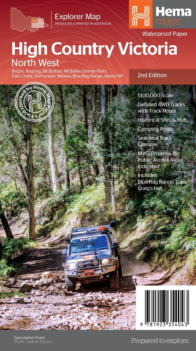 The Victorian High Country - North Western Map - Hema Maps - Maps - 9781923354043 - Caravan World