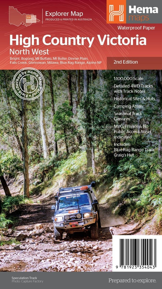 The Victorian High Country - North Western Map - Hema Maps - Maps - 9781923354043 - Caravan World
