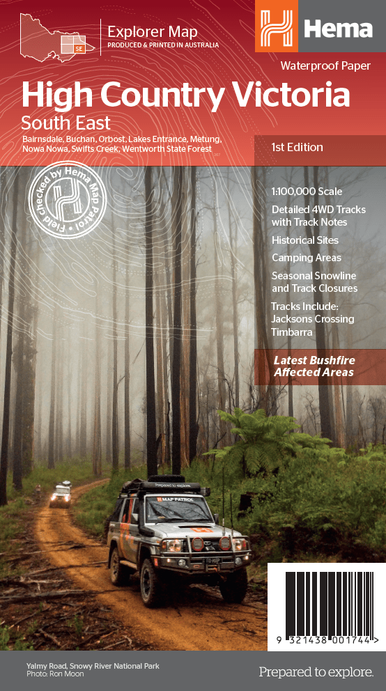 The Victorian High Country - South Eastern Map - OE - Hema Maps - Maps - 9321438001744 - Caravan World